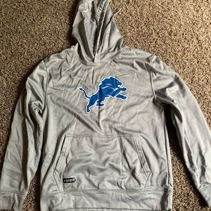 NFL Gray and Blue Lions Hoodie